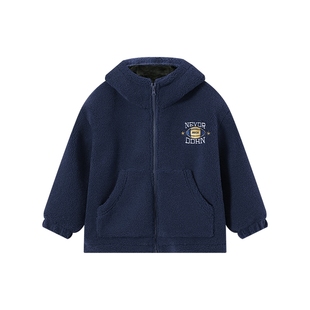 多多家男童棉服颗粒绒外套2025秋冬季新款儿童棉袄冬装男孩刺绣潮