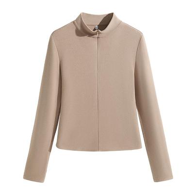 NOW真维斯半高领德绒打底衫女2025新款轻奢高级感内搭保暖上衣女