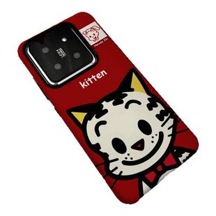 ins卡通原田治小猫适用于小米12/13/14Pro手机壳可爱红米K50/60至尊版创意k70ultra磨砂情侣防摔菲林二合一硬