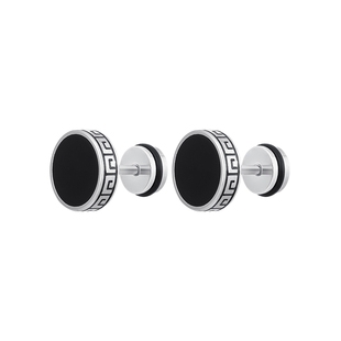 黑色滴釉耳钉男士钛钢耳环男生高级感小众潮流痞帅男款耳骨钉耳饰