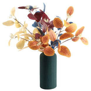 北欧尤加利仿真花干花单支假花客厅装饰花插花桉树叶绿植花艺摆件