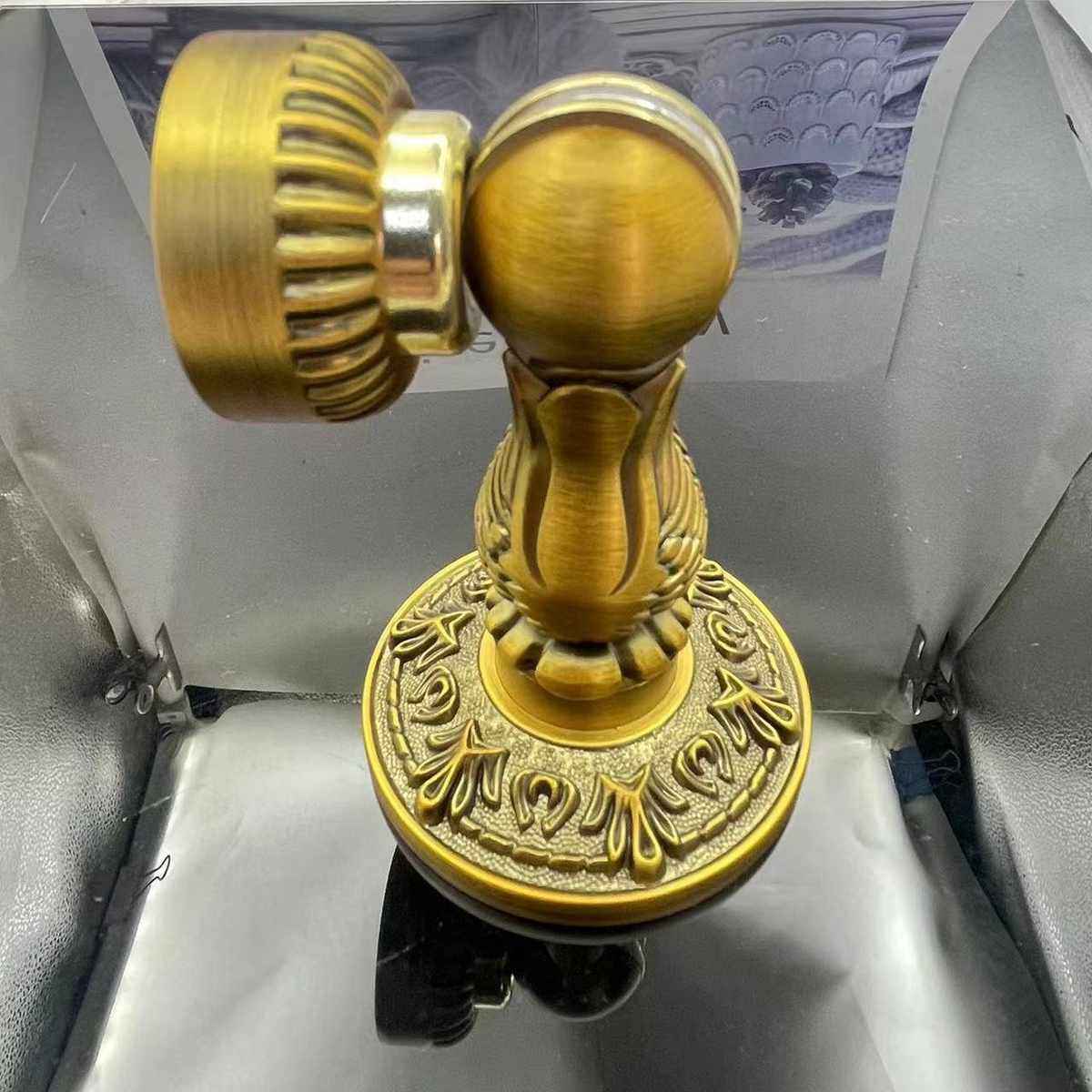 铠铜威 欧式黄铜门吸 地装墙装铜门吸强磁地吸门碰门挡 门阻