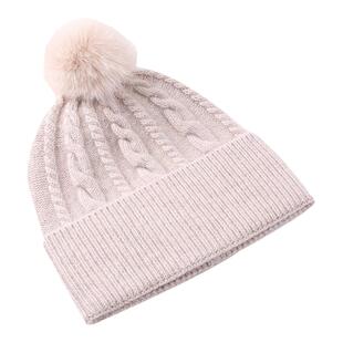 恒源祥100%绵羊毛帽子女秋冬针织帽保暖加厚女款百搭冷帽毛线帽