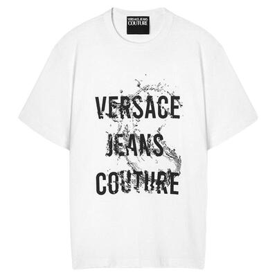 【季末优惠】VERSACE JEANS COUTURE 男士印花棉质平纹针织T恤