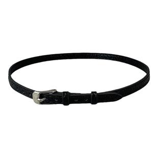 简约百搭黑色皮带扣choker项圈女细款小众气质辣妹朋克皮质颈链女