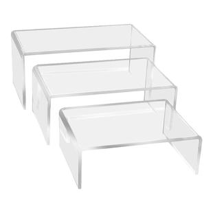 亚克力透明板书桌置物架展示U型架增高架冰箱分层隔板diy定制收纳