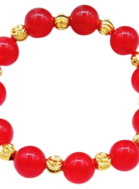 红玛瑙越南12生肖手链镀金