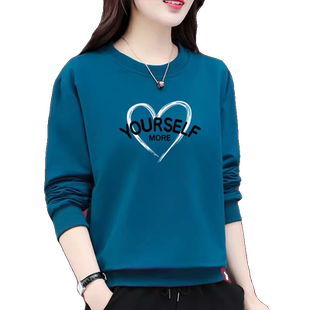 卫衣女潮ins秋冬季加绒加厚长袖外套宽松大码百搭春装圆领上衣服