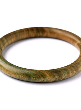 天然檀木手镯子女新中式绿檀木质