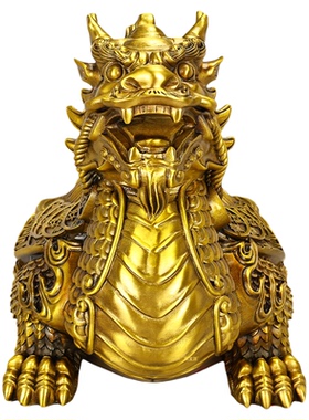 铜龙龟母子金钱龙龟摆件乔迁送礼