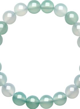 六桂福青白玉髓手链雨后青提送礼