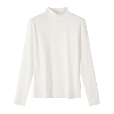 中领纯棉秋衣女打底衫棉毛衫薄款