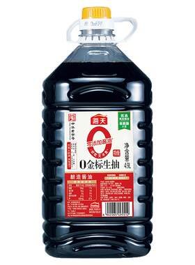 海天0金标生抽4.9L大桶生抽酱油