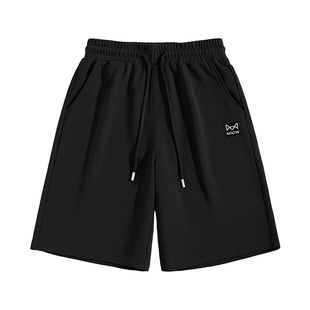 猫人官方正品运动短裤男款夏季裤子纯棉黑色五分裤宽松休闲裤男J