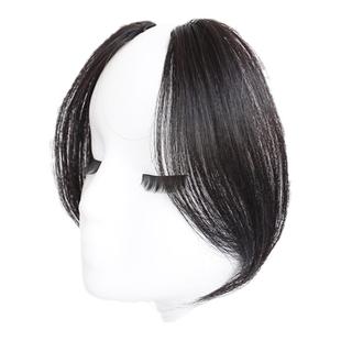 八字刘海假发片2022真发遮前额中分假刘海 发夹式自然胎毛假头帘