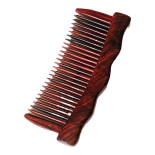 天然小叶紫檀木梳插齿按摩梳礼盒装送女生礼物长发檀香木梳子刻字