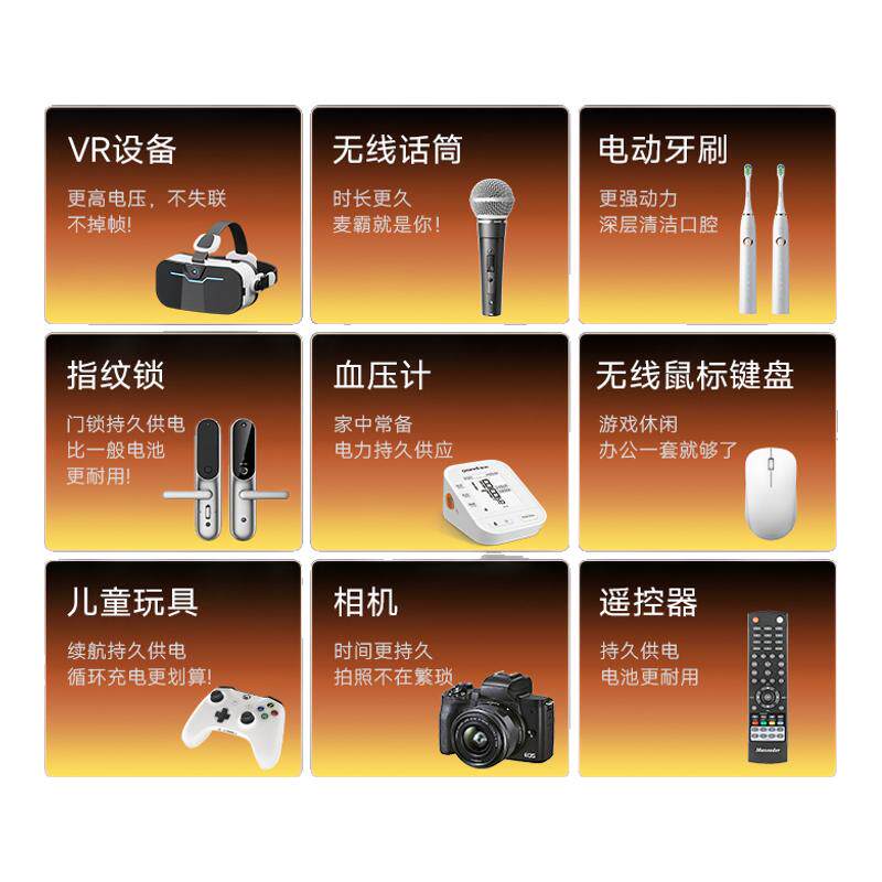 斯丹德8节大容量快充锂电池