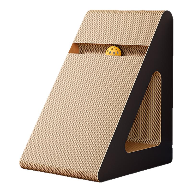 猫抓板耐磨不掉屑猫玩具自嗨解闷立式三角形猫爪板猫窝防猫抓沙发