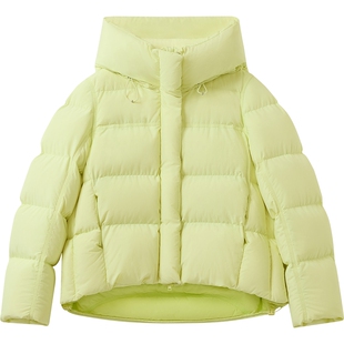 播商场同款通勤连帽龟背羽绒服短款女冬新款保暖外套BDS4RD3593