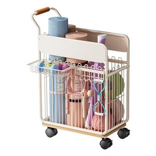 运动器材收纳筐泡沫轴瑜伽垫收纳神器壶铃哑铃健身器材收纳置物架