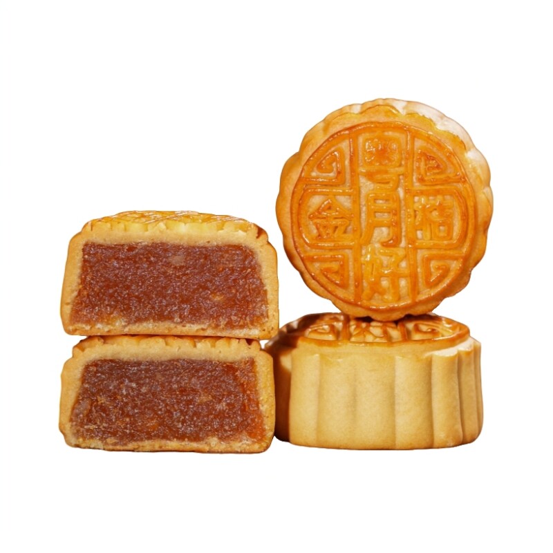 橘州饼业助农耀明糖厂广式水果味金桔大月饼中秋节送礼盒包装新鲜