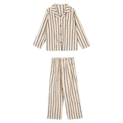 馨帮帮Homedress条纹翻领睡衣