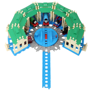 男童轨道小火车玩具提茅斯机房转车台配件桥隧道山洞补充拼接零件