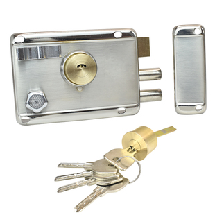 外装门锁防盗锁大门锁 通用型套装木门铁门锁室内室外宿舍双开门