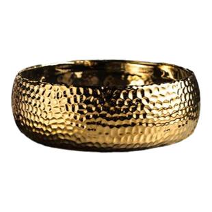 轻奢陶瓷烟灰缸高级感创意金色超大号高档大气小众客厅家用摆件