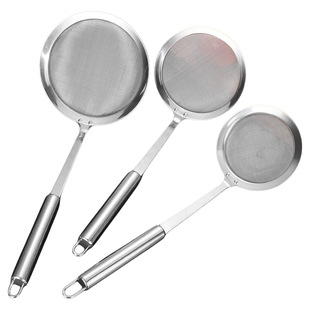 新款滤油勺加厚不锈钢滤油网捞油勺隔油勺过滤网勺超细网油隔漏勺