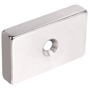 稀土磁铁50*30*10-6mm强力磁体吸铁石长方形带沉孔钕铁硼磁石磁钢