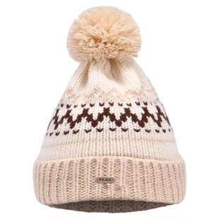 复古费尔岛帽子女冬2025新款秋冬大头围显脸小适合方圆脸学生显白