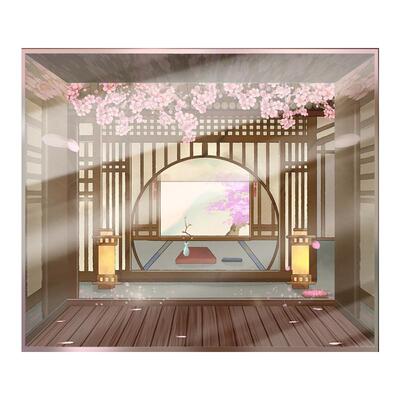 rolife若来nanci囡茜手办春日限定樱花庭场景专用展示盒