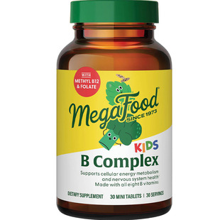 美国MegaFood天然B群儿童有机维生素B族唇口腔角多动专注
