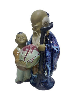 陶瓷寿星公招财童子祝寿贺
