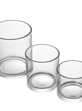 玻璃蜡烛杯透明容器香薰空烛台