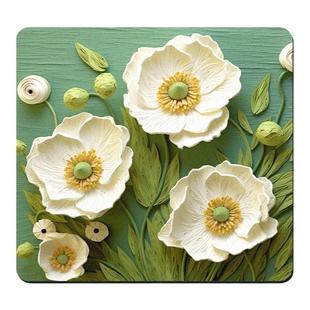 花卉洗衣机盖垫子吸水防晒冰箱盖布防尘罩垫布硅藻泥床头柜防尘垫