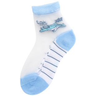 儿童丝袜夏季薄款男童袜子夏袜超薄水晶袜男中大童女童夏天冰丝袜