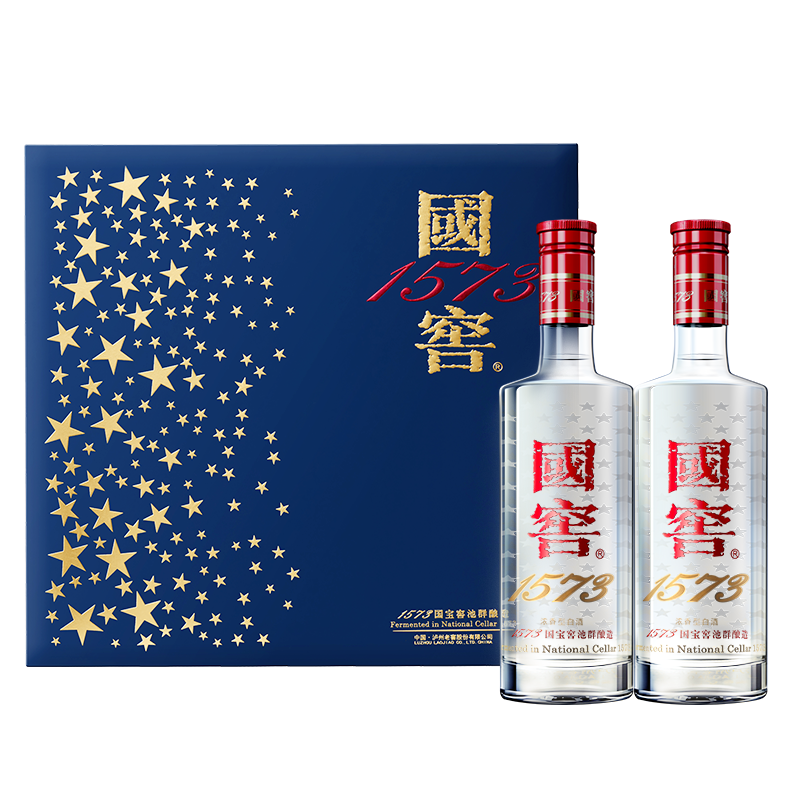【国窖1573】蓝调礼盒 38度500ml*2 低度浓香型白酒 过节生日送礼