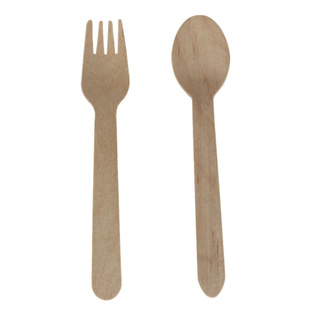 木制一次性环保餐具木质刀叉勺冰淇淋勺子西餐木勺木叉蛋糕甜品勺
