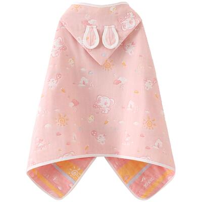 育丫丫全棉纱布披风学生午睡毯