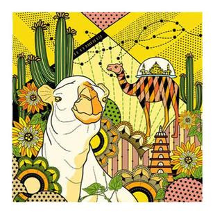 VIESCA新品丝绸之路地图真丝时尚丝巾森系复古动物植物花卉手绘