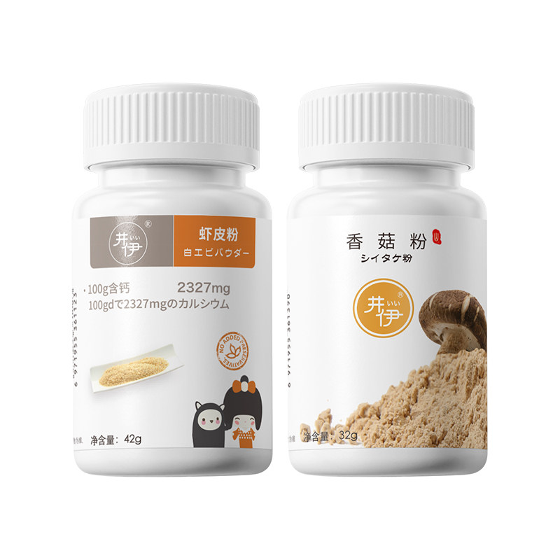 井伊虾皮粉香菇粉食用添加调味粉拌饭拌面(送宝宝儿童婴儿辅食谱)