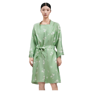 绣娘丝绸礼盒装新款真丝重磅100%桑蚕丝长款睡衣女睡袍睡裙家居服