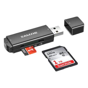 山泽手机sd读卡器相机ccd卡tf内存usb3.0高速款转typec多合一电脑