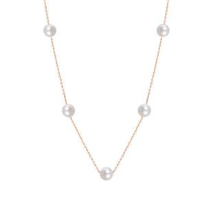 Leysen莱绅通灵珠宝 Only系列星辰 淡水珍珠项链18K金女