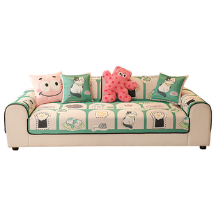 卡通冰丝沙发垫夏季2025新款高级感夏天凉席坐垫凉垫防滑沙发盖布