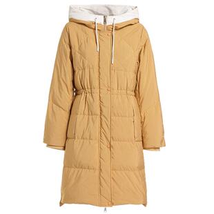 乔万尼2025新款羽绒服商场同款加厚连帽保暖收腰中长款EI4T611