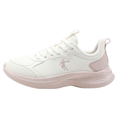 乔丹加绒运动鞋女皮面防水跑步鞋