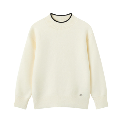 快鱼半高领暖绒质感毛衣女款2025新款冬季加厚针织打底衫内搭上衣